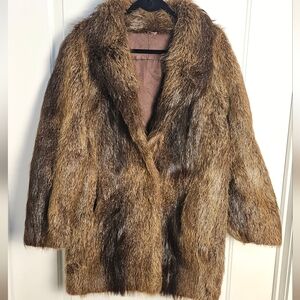 Vintage Fur Jacket Brown Fur Coat